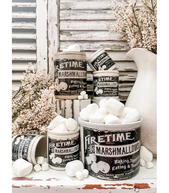 Antique Ironstone Crocks - Firetime Marshmallow Collection  - FALL